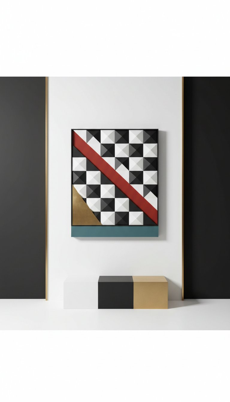 Engineered Wood Wall Art Trio