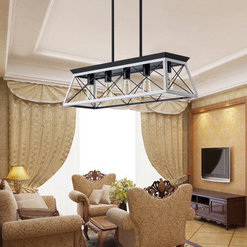 5 Lamps Farmhouse Chandelier Dining Room White - No Bulbs Unavailable Platform- Temu