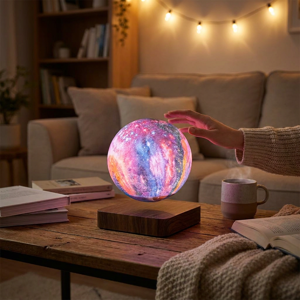 Levitating Galaxy Moon Lamp lifestyle