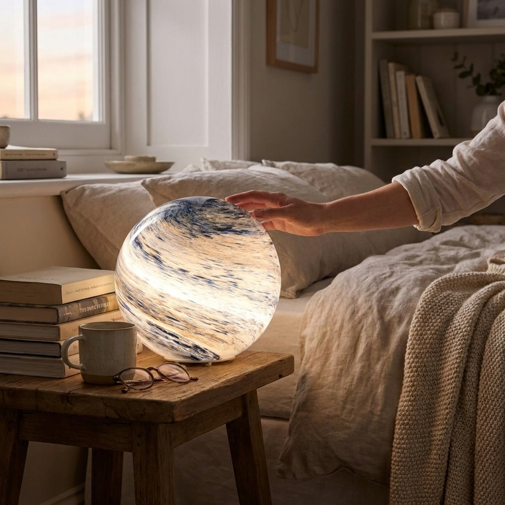 Glass Moon Lamp lifestyle
