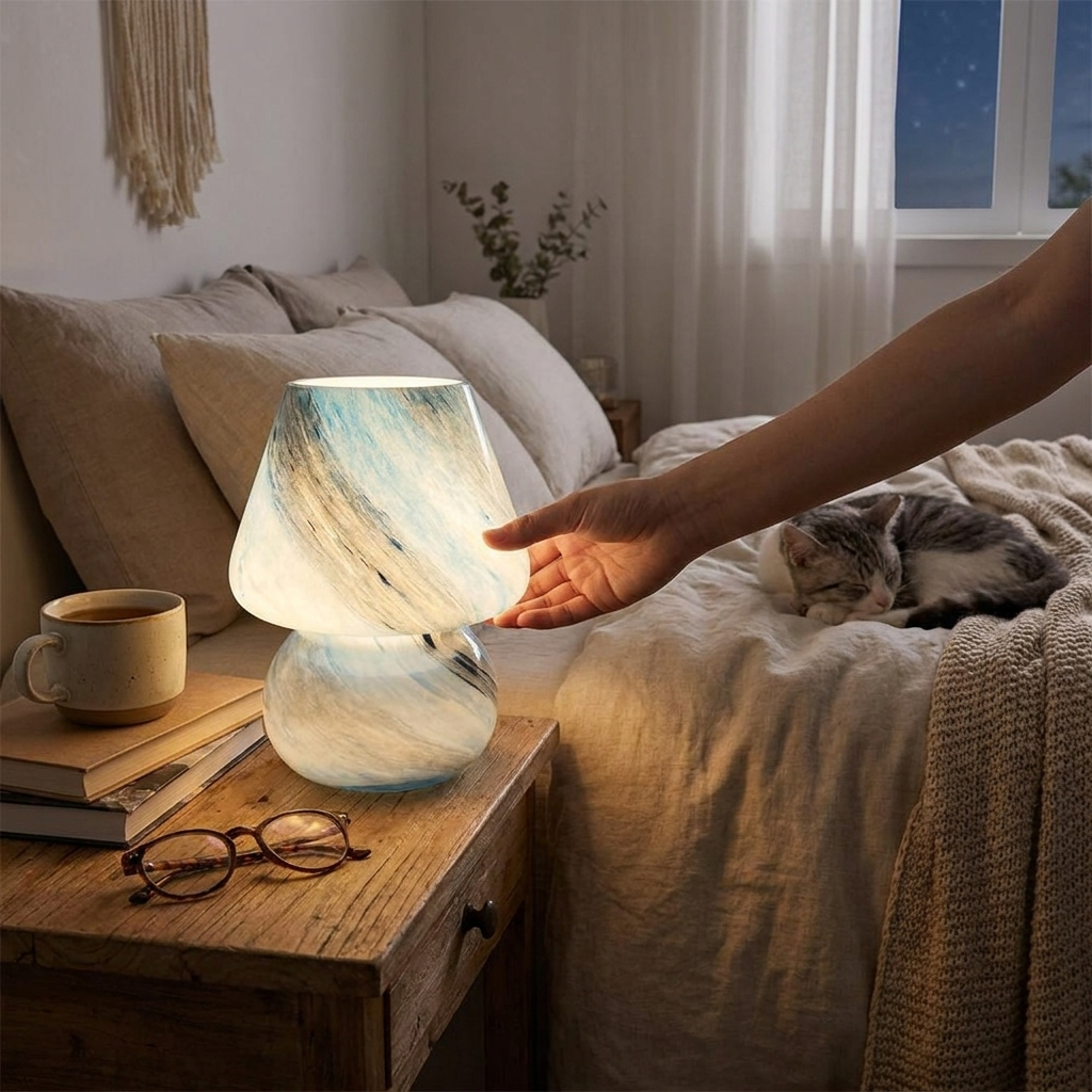 Glass Mushroom Lamp lifestyle