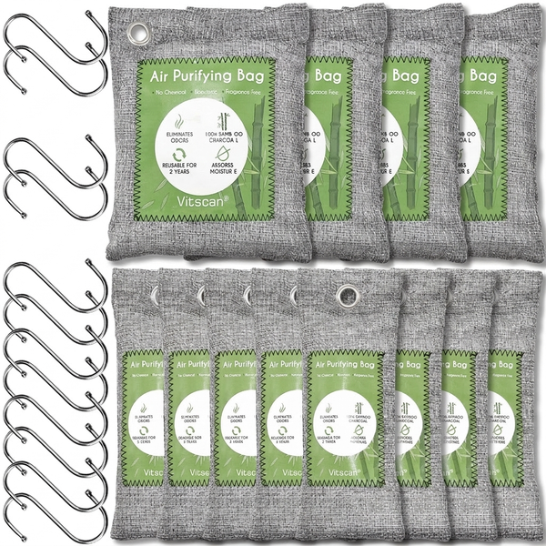 12 Pack Bamboo Charcoal Air Purifying Bags